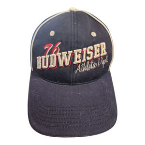 Budweiser Athletic Dept 76 Navy Blue Embroidered Adjustable Strapback Hat 2008